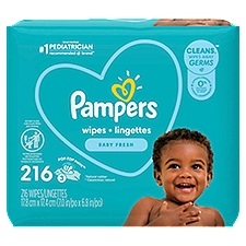Pampers Complete Clean Scented Baby Wipes, 216 Each