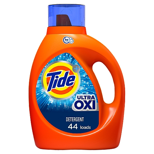Tide Ultra Oxi Liquid Laundry Detergent, 44 loads, 69 fl oz, HE Compatible