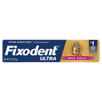 Fixodent Ultra Max Hold Denture Adhesive Cream, 2.2 oz