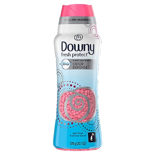 Downy Fresh Protect April Fresh In Wash Odor Defense, 20.1 oz
When you treat your laundry to Downy Fresh Protect In-Wash Odor Defense scent beads, fabrics are infused with motion-activated fresheners that are triggered as you move, knocking out odors on the spot. Its 24-hour odor neutralization keeps your clothes smelling fresh and clean—no matter what you do while wearing them. So get out there and see how Downy Fresh Protect helps you maintain that take-on-the-world freshness all day long.