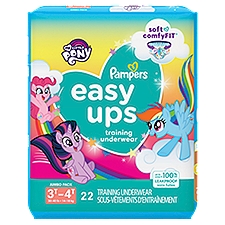 Pampers Easy Ups My Little Pony 3T-4T 30-40 lb, Training Underwear, 22 Each