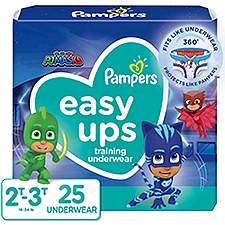 Pampers Easy Ups Training Underwear Jumbo Pack, 2T-3T, 16-34 lb, 25 count, 25 Each