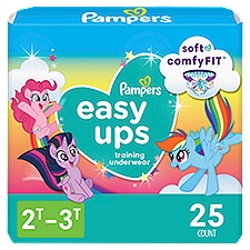 Pampers Easy Ups My Little Pony Training Underwear Jumbo Pack, 2T-3T, 16-34 lb, 25 count, 25 Each