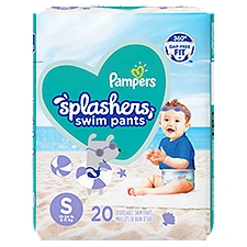 Pampers Splashers Disposable Swim Pants, Size S, 18 count