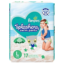 Pampers Splashers Disposable Swim Pants, L, >31 lb, 17 count