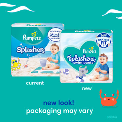 Pampers Splashers Disposable Swim Pants, L, >31 lb, 17 count