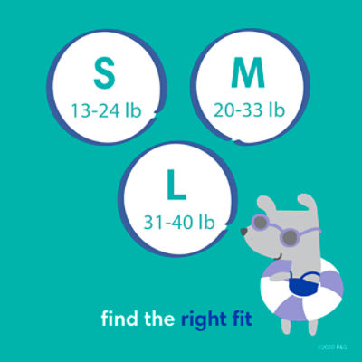 Pampers Splashers Disposable Swim Pants, L, >31 lb, 17 count