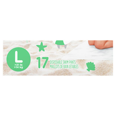 Pampers Splashers Disposable Swim Pants, L, >31 lb, 17 count