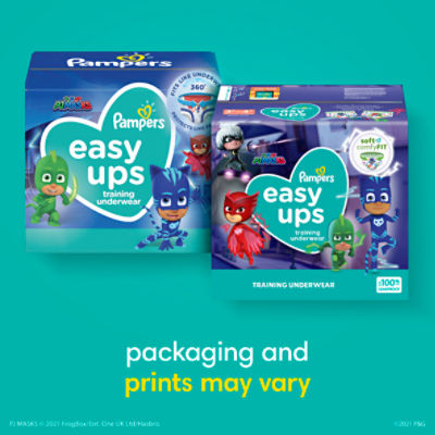 Pampers Easy Ups PJ Masks Training Underwear Jumbo Pack, 3T-4T, 30-40 lb,  22 count - The Fresh Grocer