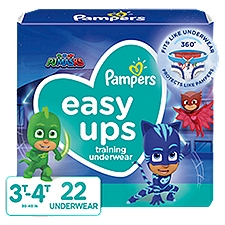 Pampers Easy Ups PJ Masks Training Underwear Jumbo Pack, 3T-4T, 30-40 lb, 22 count, 22 Each