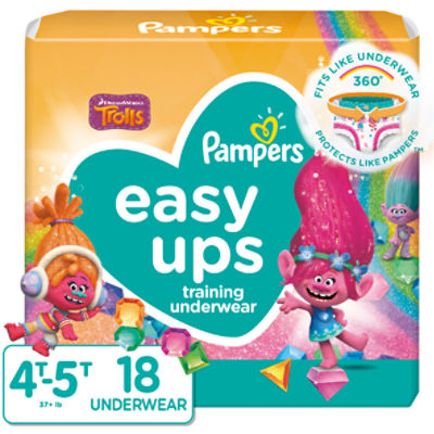 Pampers Easy Ups Size 4T-5T Training Pants, 100 ct - Smith's Food