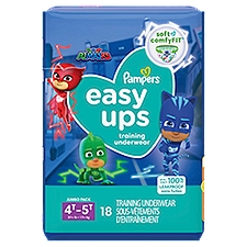 Pampers Easy Ups Boys Training Underwear Size 6, 18 Each