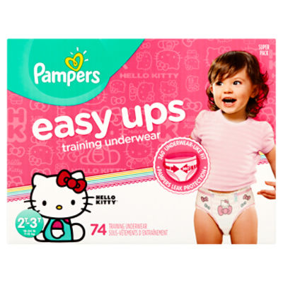 Pampers Easy Ups Training Underwear Girls Size 4 2T-3T 74 Count