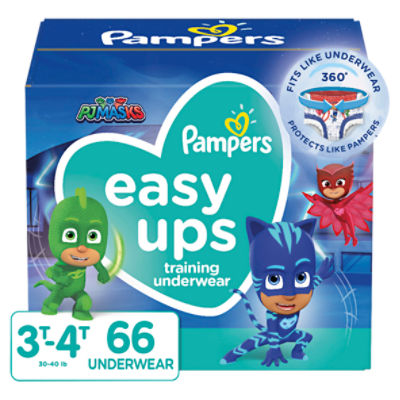 Pampers Easy Ups Training Underwear Boys Size 5 3T-4T 66 Count - 66 ea