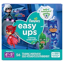 Pampers Easy Ups Boys Training Underwear Size 6, 56 Each