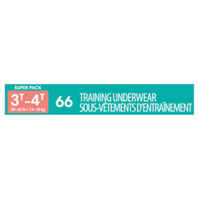 Easy Ups Training Underwear, Size 5, 3T-4T, 66 units – Pampers