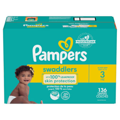 Pampers Swaddlers Active Baby Diaper Size 3 136 Count