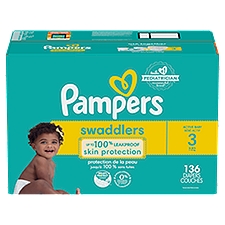 Pampers Swaddlers Active Baby Diapers, Size 3, 16-28 lb, 136 count