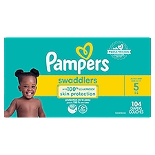 Pampers Swaddlers Active Baby Diapers, Size 5, 27+ lb, 104 count