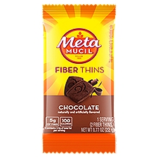 Meta MUCIL Chocolate Fiber Thins, 0.77 oz, 12 count
