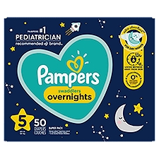 Pampers Swaddlers Overnight Diapers Size 5 50 Count
