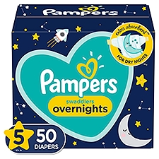 Pampers Swaddlers Overnight Diapers Size 5 50 Count