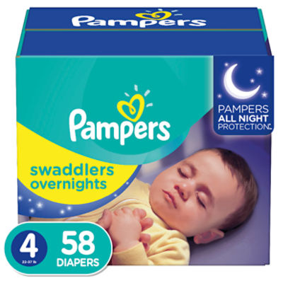 Swaddlers Overnight Diapers Size 4 58 Count