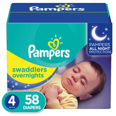 Pampers overnight store swaddlers size 4