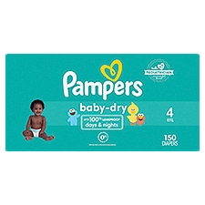 Pampers Baby-Dry 123 Sesame Street Diapers Enormous Pack, Size 4, 22-37 lb, 150 count