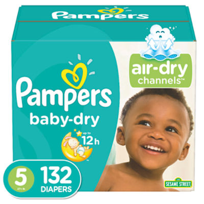 Pampers Baby Dry Diapers Size 5 132 Count : : Baby