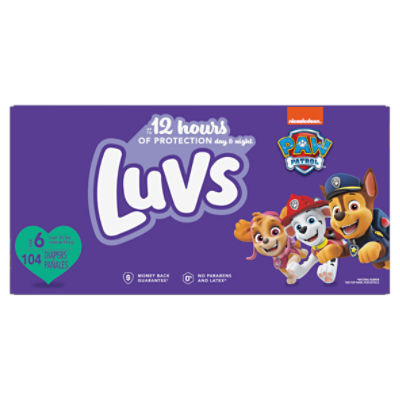 Luvs Paw Patrol Size 6 Over 35 lbs, Diapers