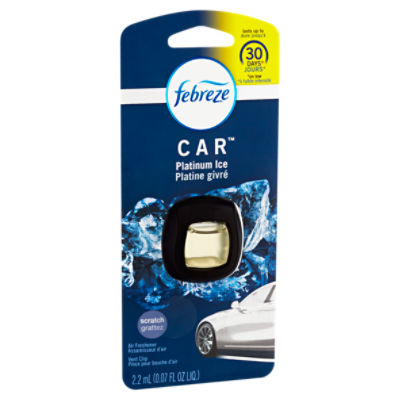 Febreze Car Platinum Ice Vent Clip Air Freshener, 0.07 fl oz