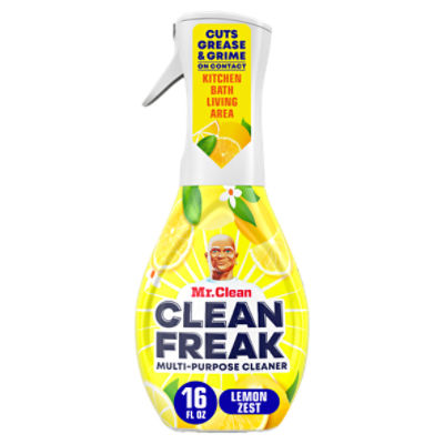Mr. Clean Clean Freak All Purpose Cleaner Spray, Multi-Surface Cleaning, Lemon Zest Scent, 16oz