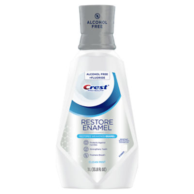 Crest ProHealth Restore Enamel Mouthwash, Clean Mint, 1 L (33.8 fl oz)