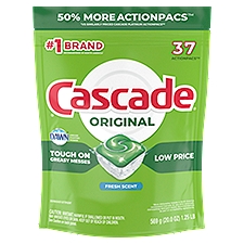 Cascade Original Fresh Scent, Dishwasher Detergent, 37 Each