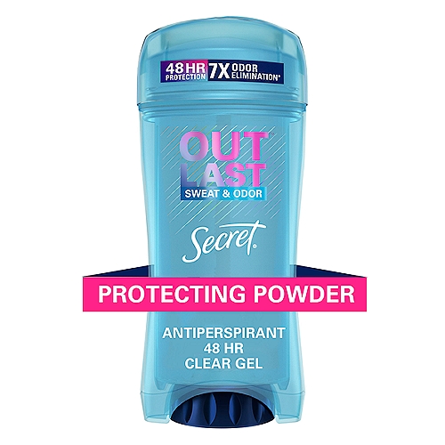 Secret Outlast Clear Gel Antiperspirant Deodorant for Women, Protecting Powder 2.6 oz