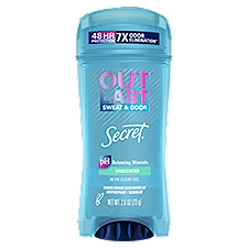 Secret Outlast Sweat & Odor Unscented 48 Hr Clear Gel Antiperspirant/Deodorant, 2.6 oz