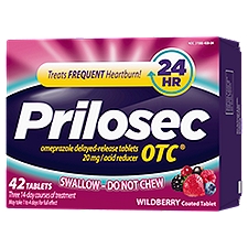 Prilosec OTC Wildberry Acid Reducer Coated Tablets, 20 mg, 42 count