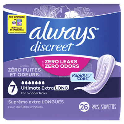Always Discreet Ultimate Extra Protect Pads, 26 count