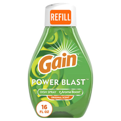 Gain Power Blast Original Scent +Aroma Boost Dish Spray, 16 fl oz
