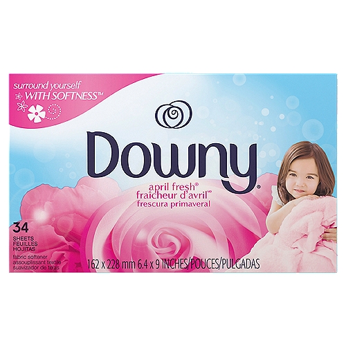 Downy April Fresh Fabric Softener, 34 count
Downy April Fresh Dryer Sheets fight static cling and bring softness to your fabrics every day—leaving a light floral freshness behind. Simply drop one sheet into your dryer load (two for larger loads) for a soft, static-free freshness for all your clothes.