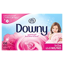 Downy April Fresh Fabric Softener Sheets, 105 count, 105 Each