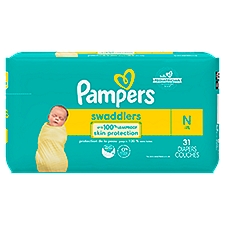 Pampers Swaddlers Diapers Jumbo Pack, Size N, < 10 lb, 31 count