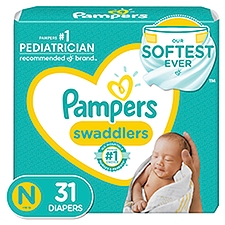 Pampers Swaddlers Diapers Size Newborn, 31 Each