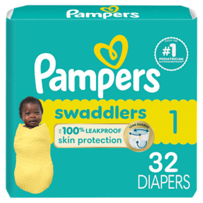 Pampers Swaddlers Diapers Jumbo Pack, Size 1, 8-14 lb, 32 count