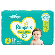 Pampers Swaddlers Diapers Jumbo Pack, Size 2, 12-18 lb, 29 count