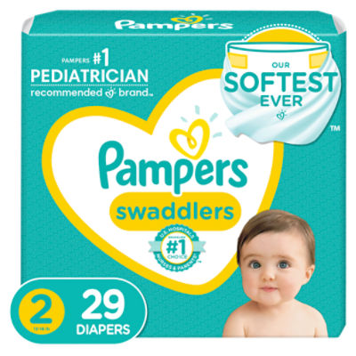 Pampers Swaddlers Diapers Size 2, 29 Each