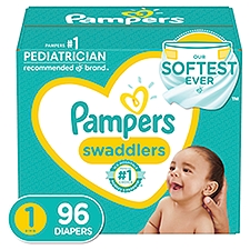Pampers Swaddlers Diapers Size 1, 96 Each