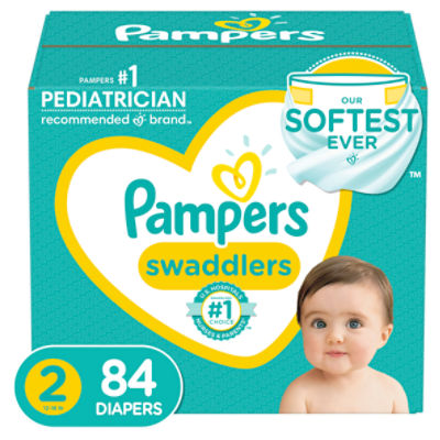 Pampers Swaddlers Diapers Super Pack, Size 2, 12-18 lb, 84 count, 84 Each