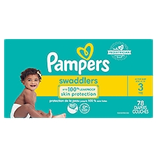 Pampers Swaddlers Diapers Super Pack, Size 3, 16-28 lb, 78 count